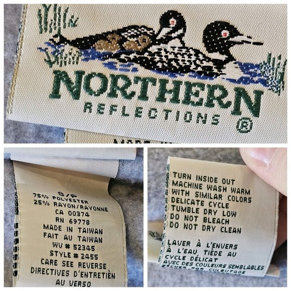 Retro 90s Coastal‎ Grandma Lighthouse Fleece Jacket Nautical S/M Beach Sailboat - Picture 7 of 14